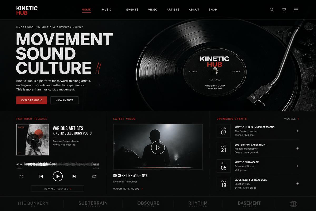 Kinetic Hub Underground Sounds live demo preview